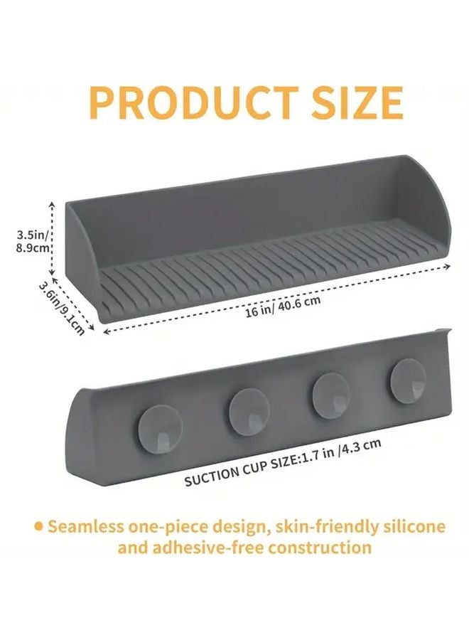 Pink Silicone Sink Splash Guard With 4 Suction Cups Prevents Water Splashes For Kitchen Bathroom - Image 2